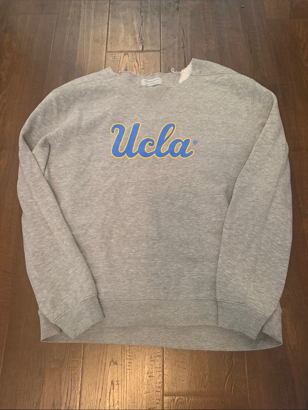 boxercraft Gray Crewneck with Blue and Gold UCLA Script